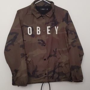 Obey coaches jacket women size med good condition